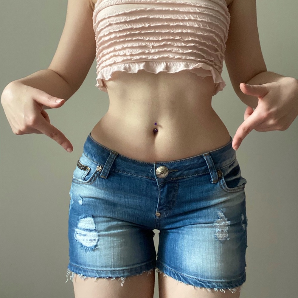 PHILLIPP PLEIN DENIM SHORTS